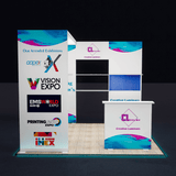 Creative Luminars 10x10 SEG Backlit LED Booth with Stunning Arch