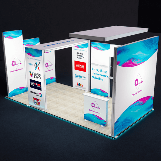 Creative Luminars Portable 10x20 LED Lighting Fabric Show Display Booth