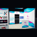 Creative Luminars Portable 10x20 LED Lighting Fabric Show Display Booth