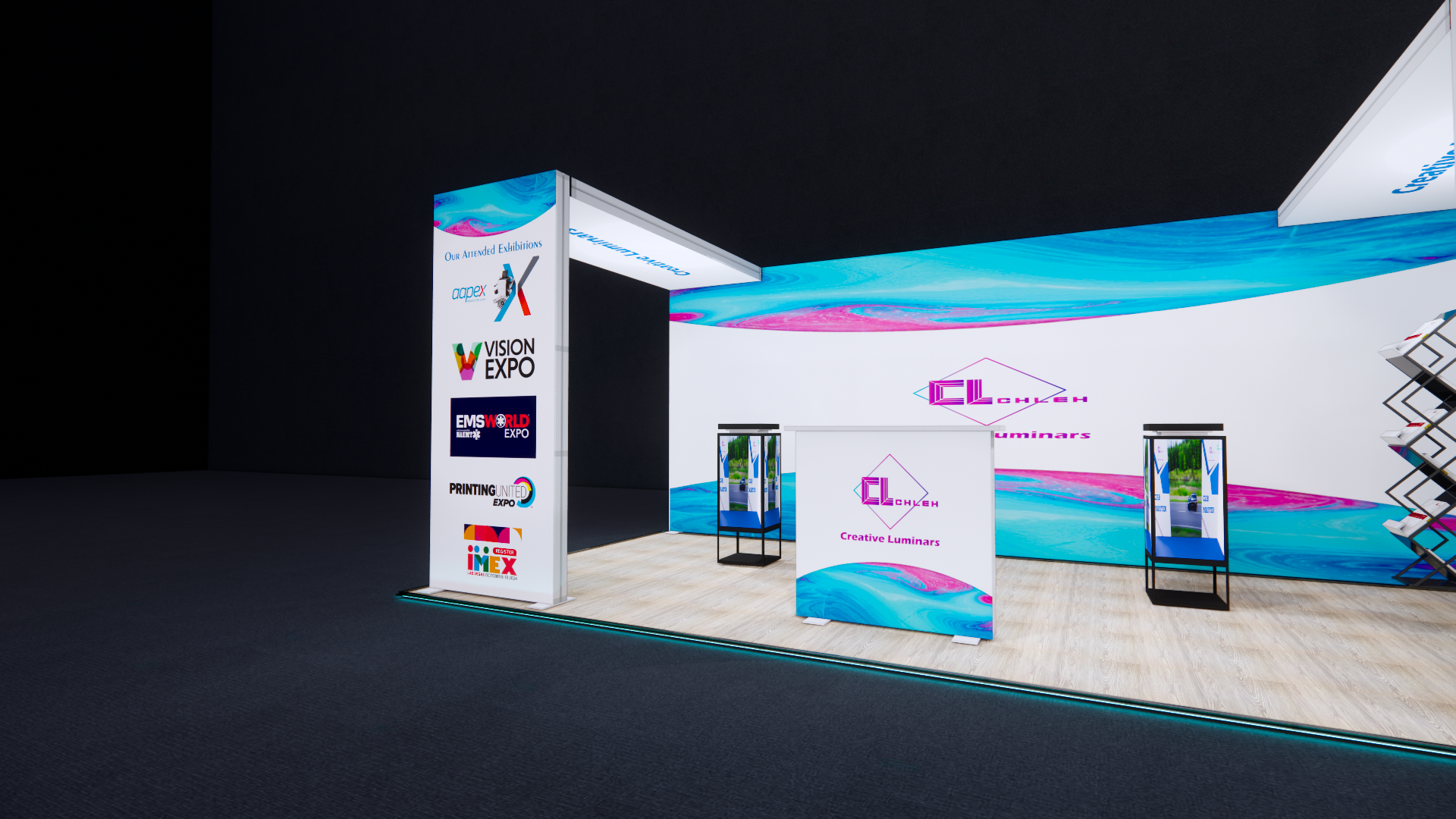 Creative Luminars  Portable Exhibition Display 10X20 with Backlit