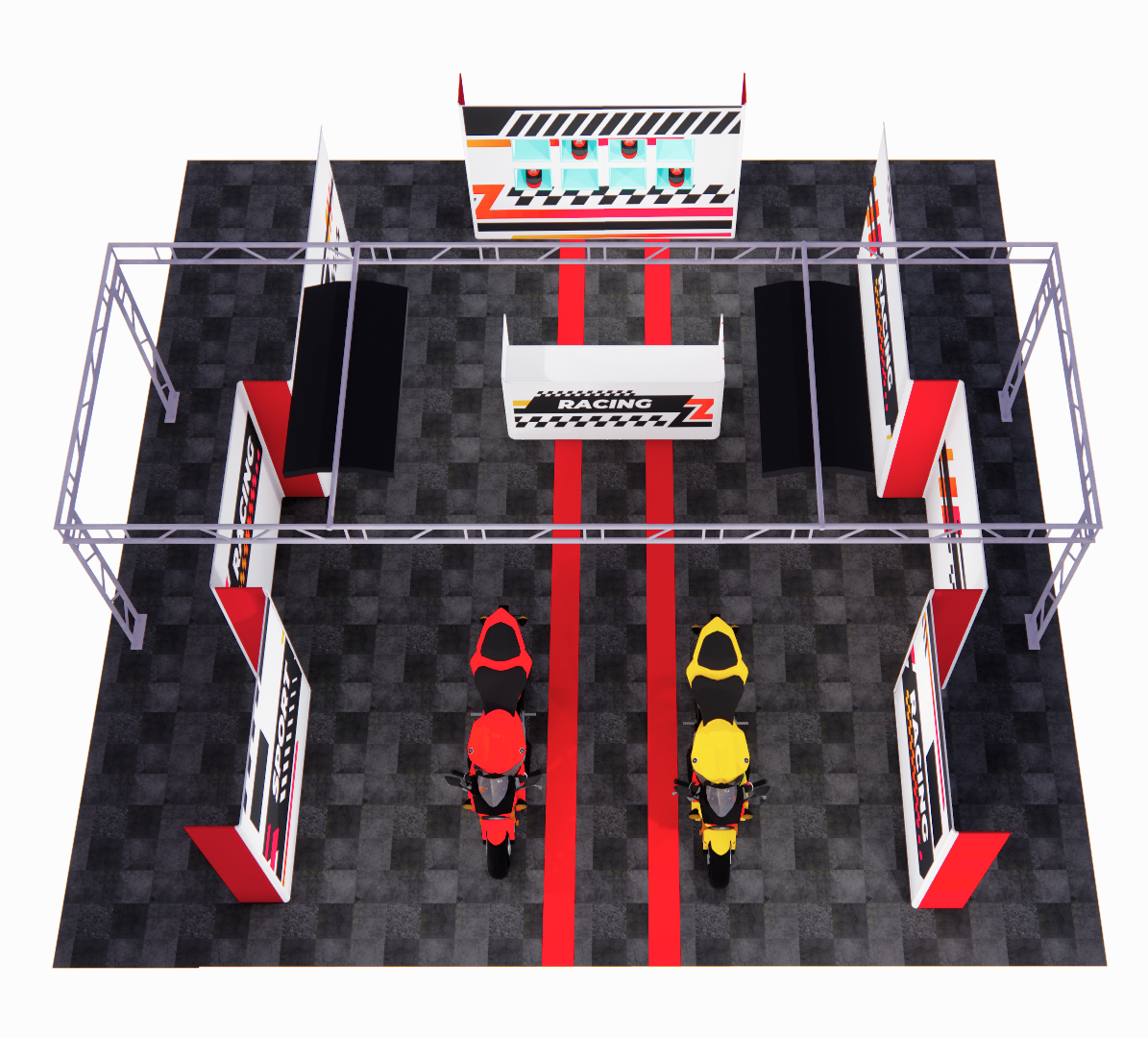 Custom Modular Pit Garage Walling for MotoGP, WorldSBK, Isle of Man TT