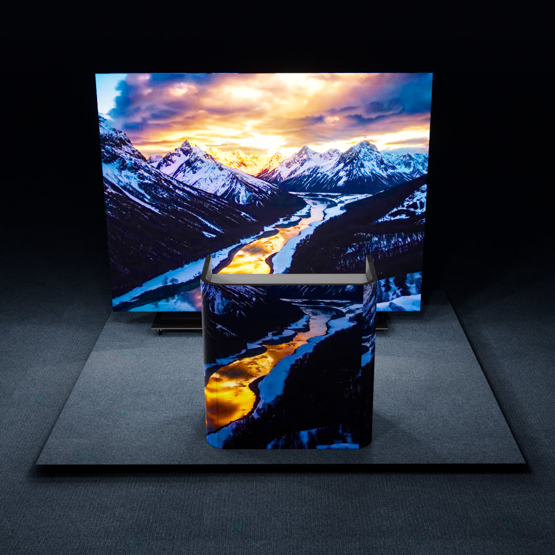 10 Minutes Setup LED Video Wall & Counter for 10X10 Trade Show Booth