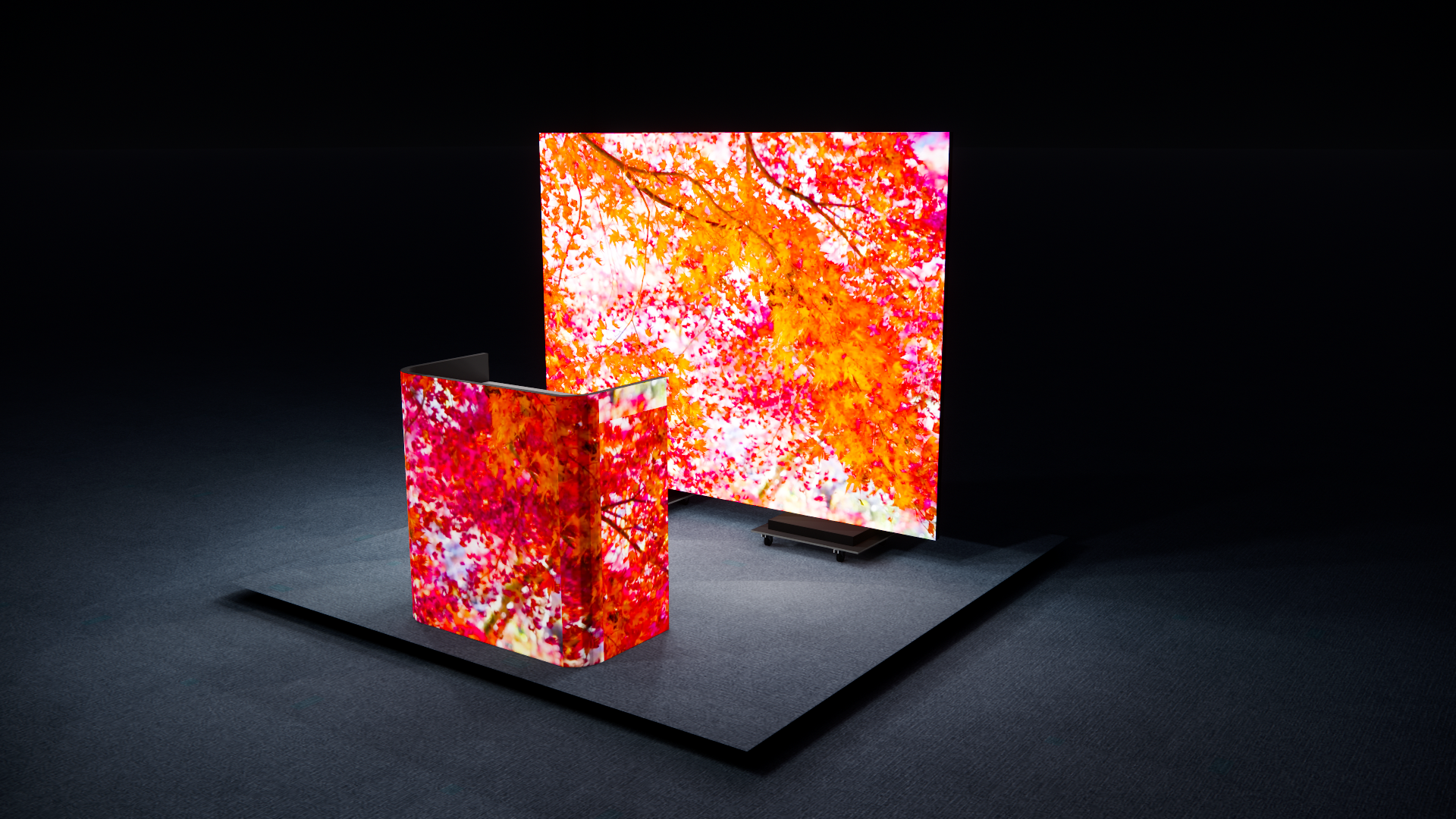 Plug-and-Play Foldable LED Video Wall 10x10 Trade Show Booth InfoComm 2026 Las Vegas