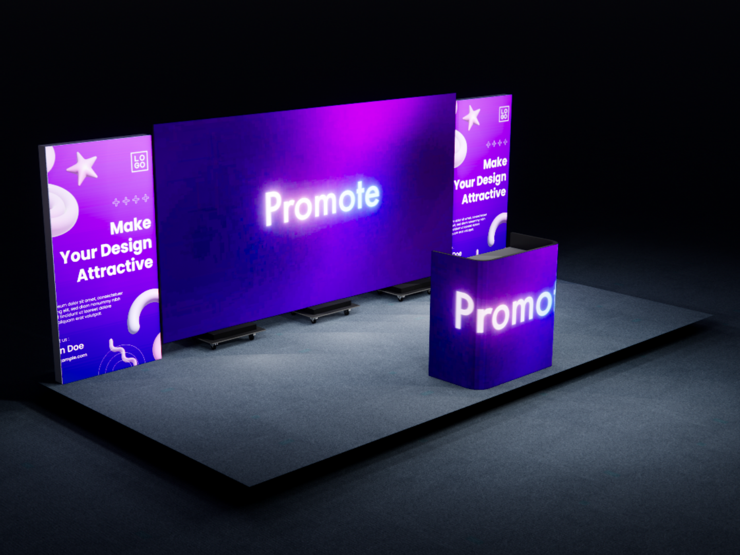 Cost-effective Trade Show LED Video Wall Booth Solution