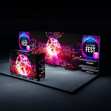 Portable LED Video Trade Show Booth: Video Wall & DJ Booth & Shelving