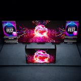 Portable LED Video Trade Show Booth: Video Wall & DJ Booth & Shelving