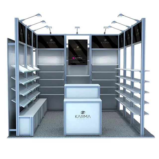 Aluminum Modular 10x10ft Exhibition Stand Compatible Octanorm Systems