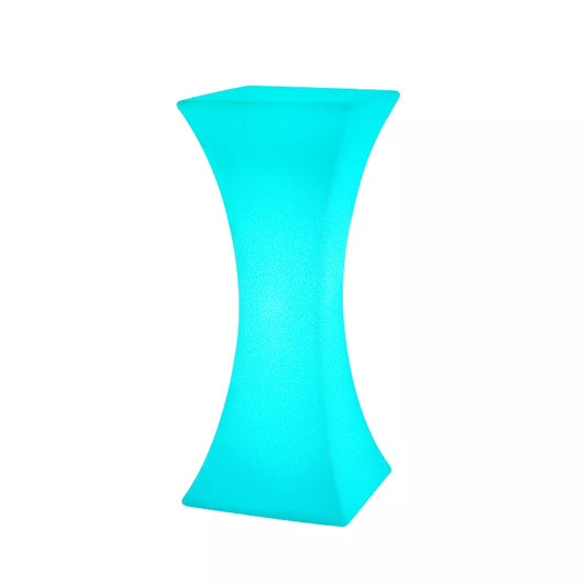 LED Illuminated Portable Stretch Fabric Cover Standing Table