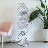 A4 Aluminum Portable Magazine Banner Display Rack Foldable Catalogue  Literature Stand Brochure Holder