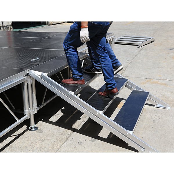 Height Adjustable Aluminum Portable Stage Stair – Safe & Durable