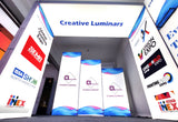 Creative Luminars Portable 10x20 LED Lighting Fabric Show Display Booth