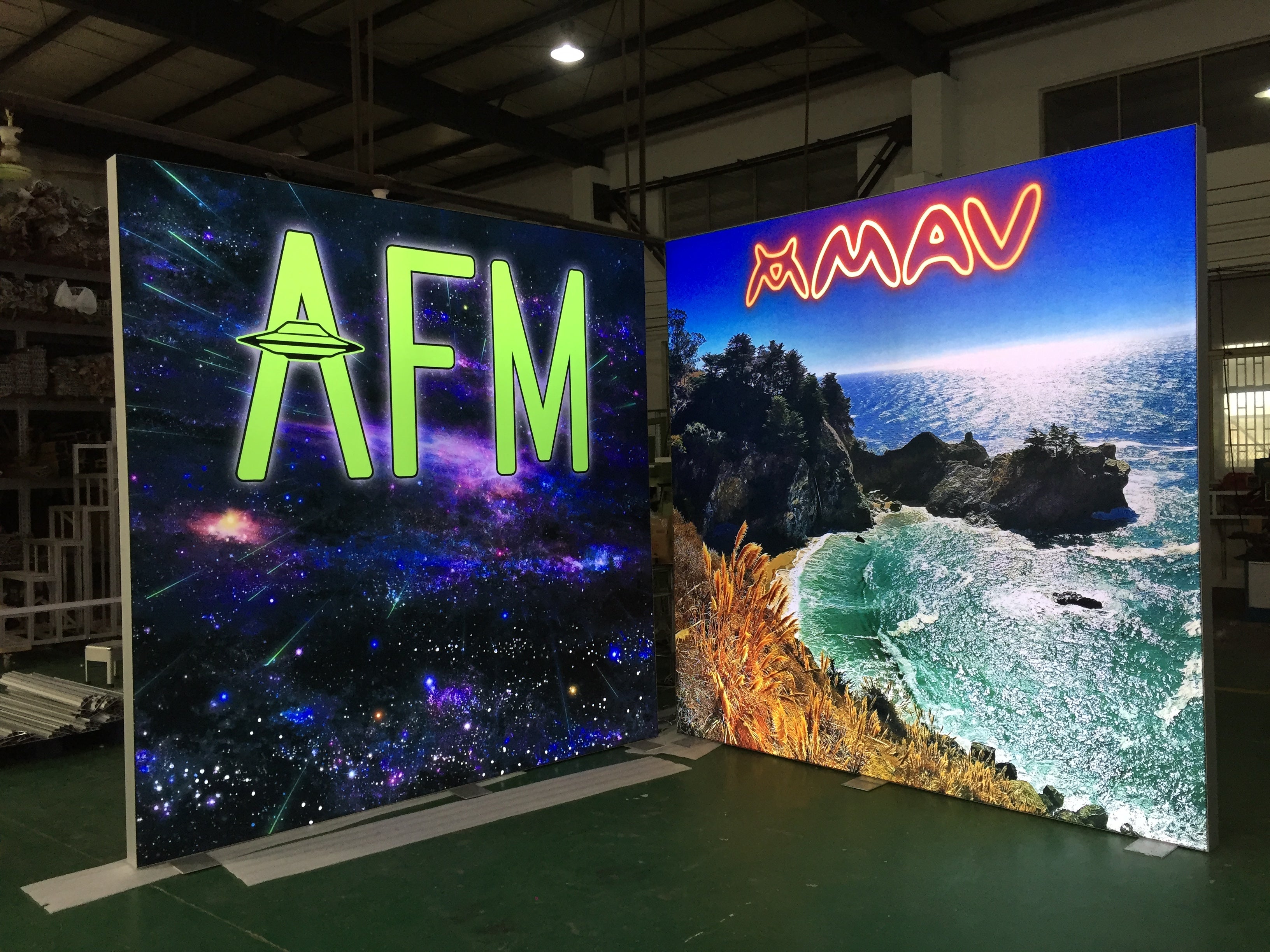 Modular Trade Show Exhibition Frameless Lite Banner Trade Show Booth Display 10x10 L Type Exhibition Booth Design