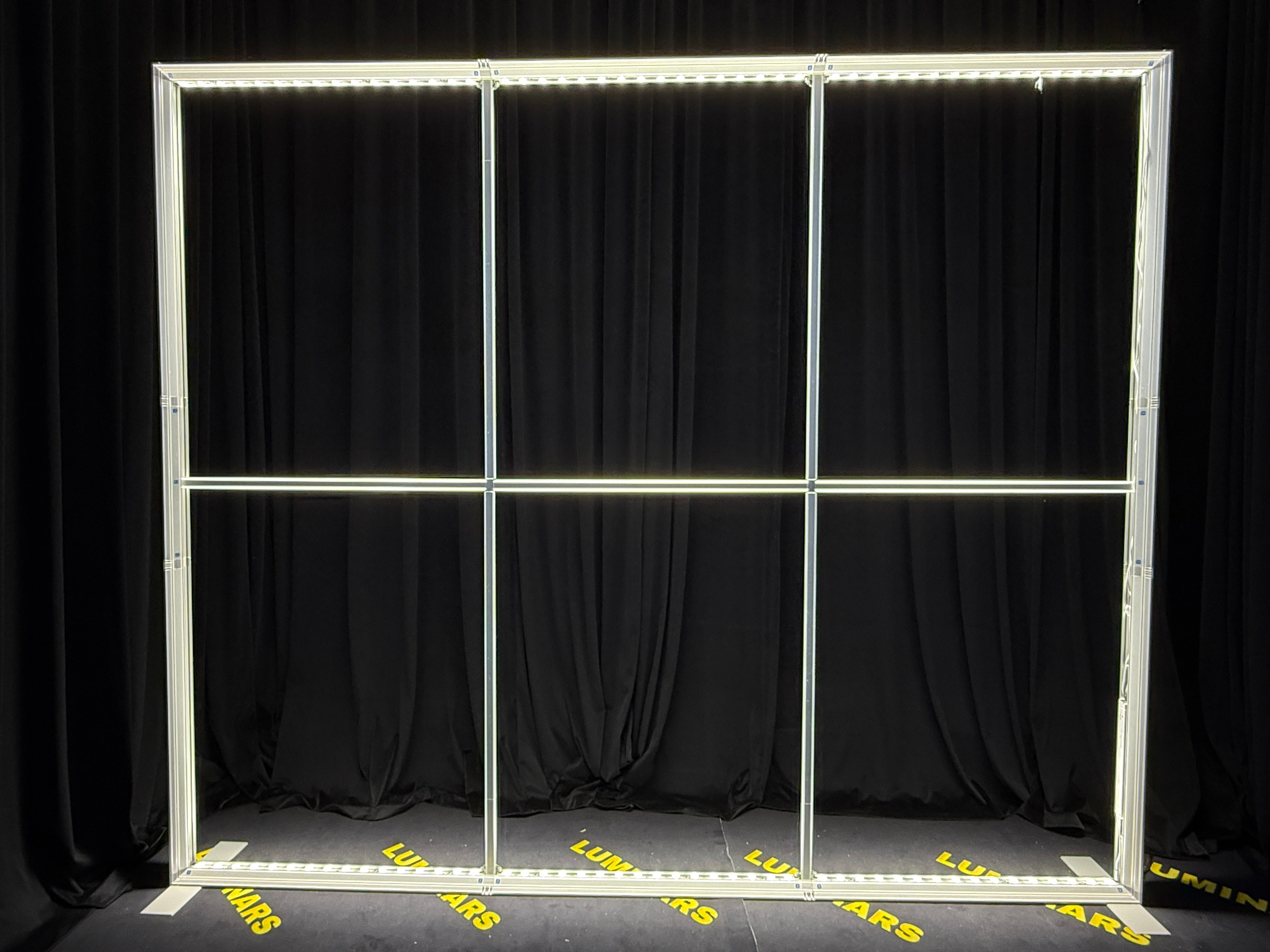 Portable Backlit Wall 3m × 2.5m with Carry Bags