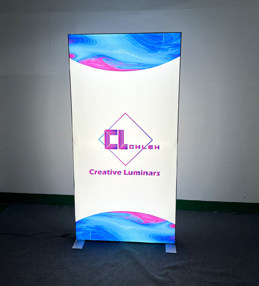 1x2m Creative Luminars SEG Portable Exhibiton Display Lightbox With Printed Graphics