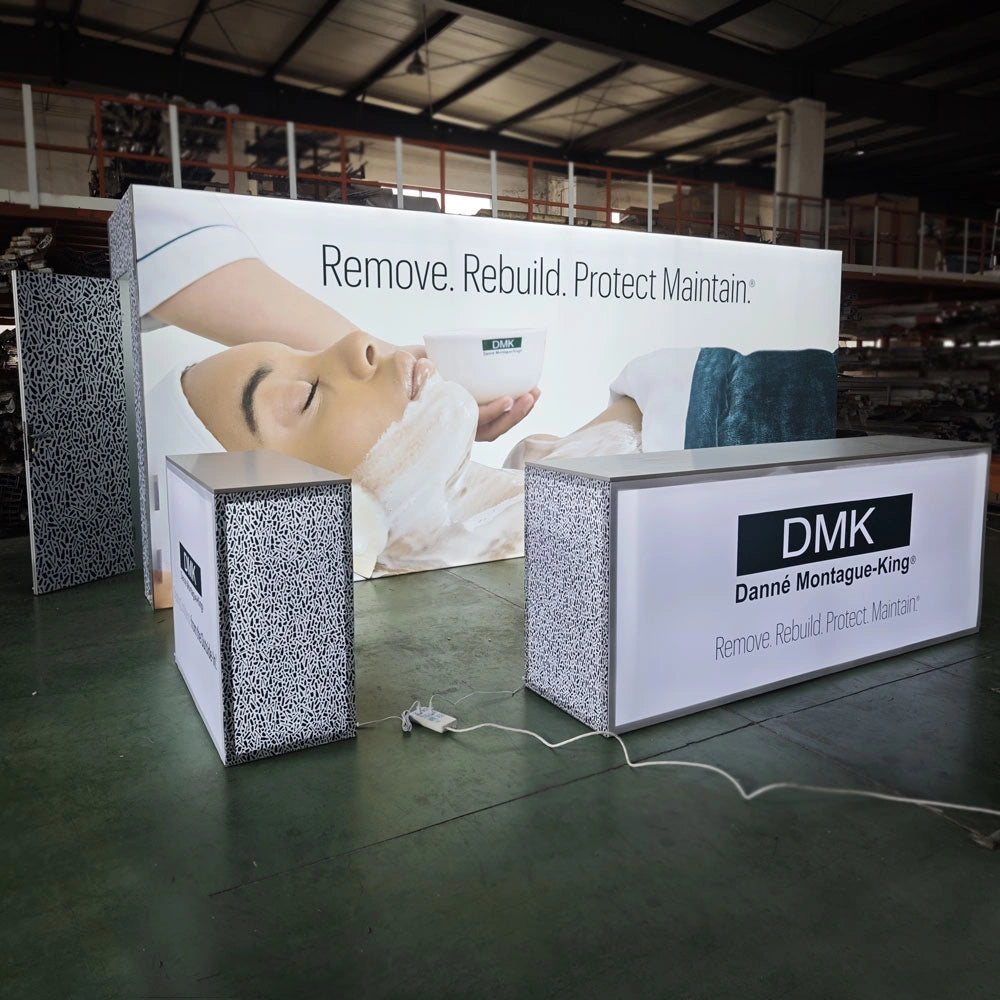 Tailored Modular Backlit Hanging Sign For Beauty and Cosmetic Shows