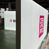L-Shaped Double-Sided Backlit Expo Hanging Sign Display for SEMA Show
