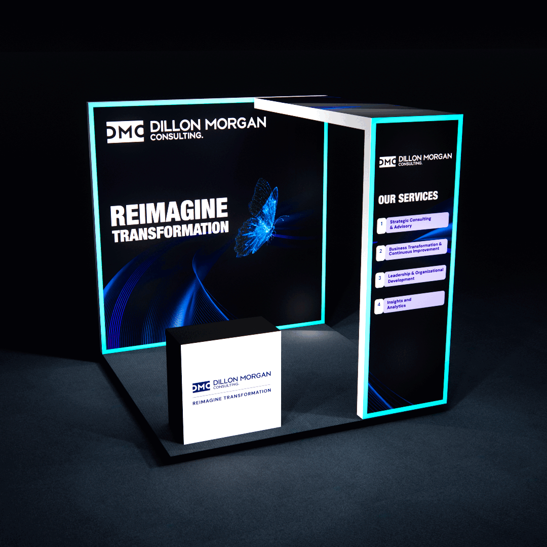 10×10 RGB Edge Lighting Trade Show Booth