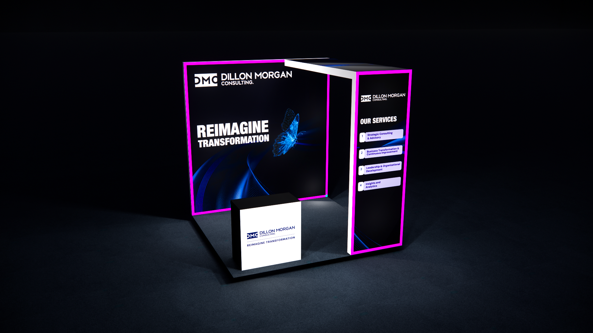 10×10 RGB Edge Lighting Trade Show Booth