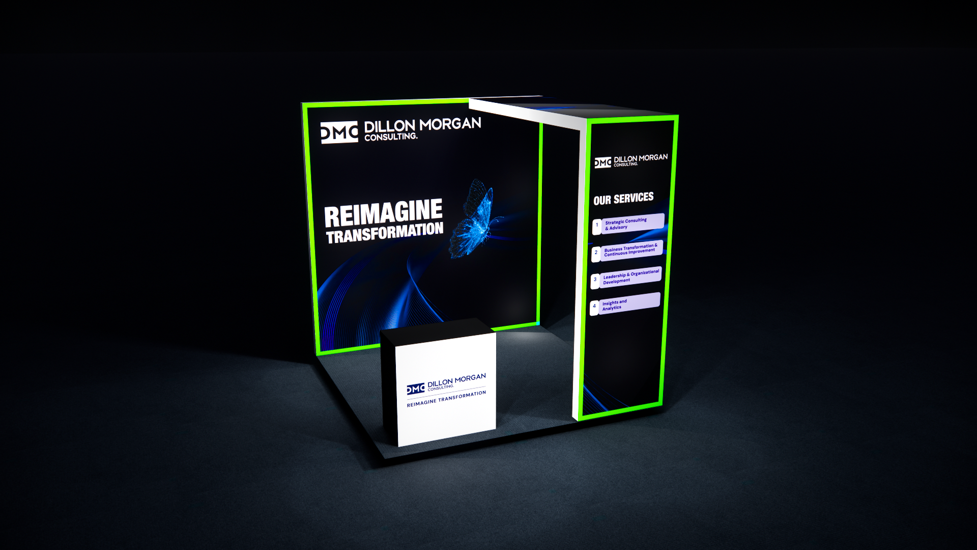 10×10 RGB Edge Lighting Trade Show Booth