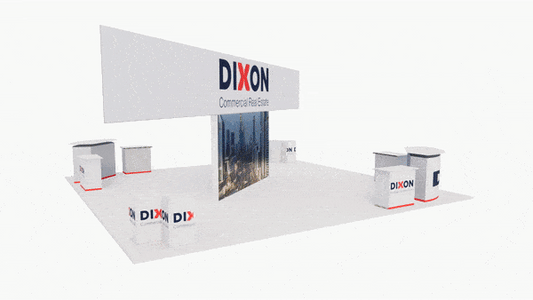Stunning 30x30 Creative Luminars Booth with LED Wall Showcase & Counters