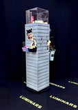 Luminars Rotating PVC Slat Wall Tower Display