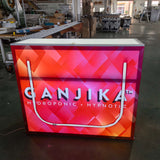 Modular Backlit 10 x 10 Trade Show Displays with Exhibition Counter