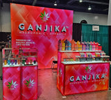 Modular Backlit 10 x 10 Trade Show Displays with Exhibition Counter