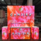 Modular Backlit 10 x 10 Trade Show Displays with Exhibition Counter