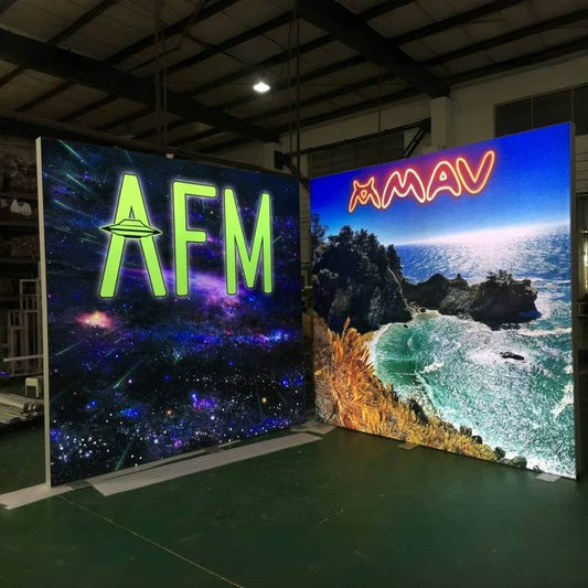 Modular Trade Show Exhibition Frameless Lite Banner Trade Show Booth Display 10x10 L Type Exhibition Booth Design