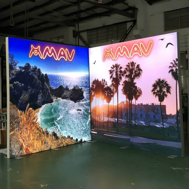 Modular Trade Show Exhibition Frameless Lite Banner Trade Show Booth Display 10x10 L Type Exhibition Booth Design