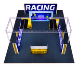 Modular F1 Motorsport 30x40 Pit Garage Walling with Integrated Lighting Gantry