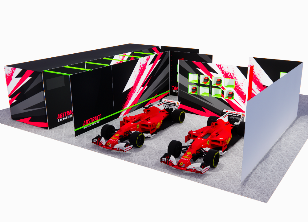 Modular Formula Racing Pit Garage Walling | Custom Race Pit Partitions