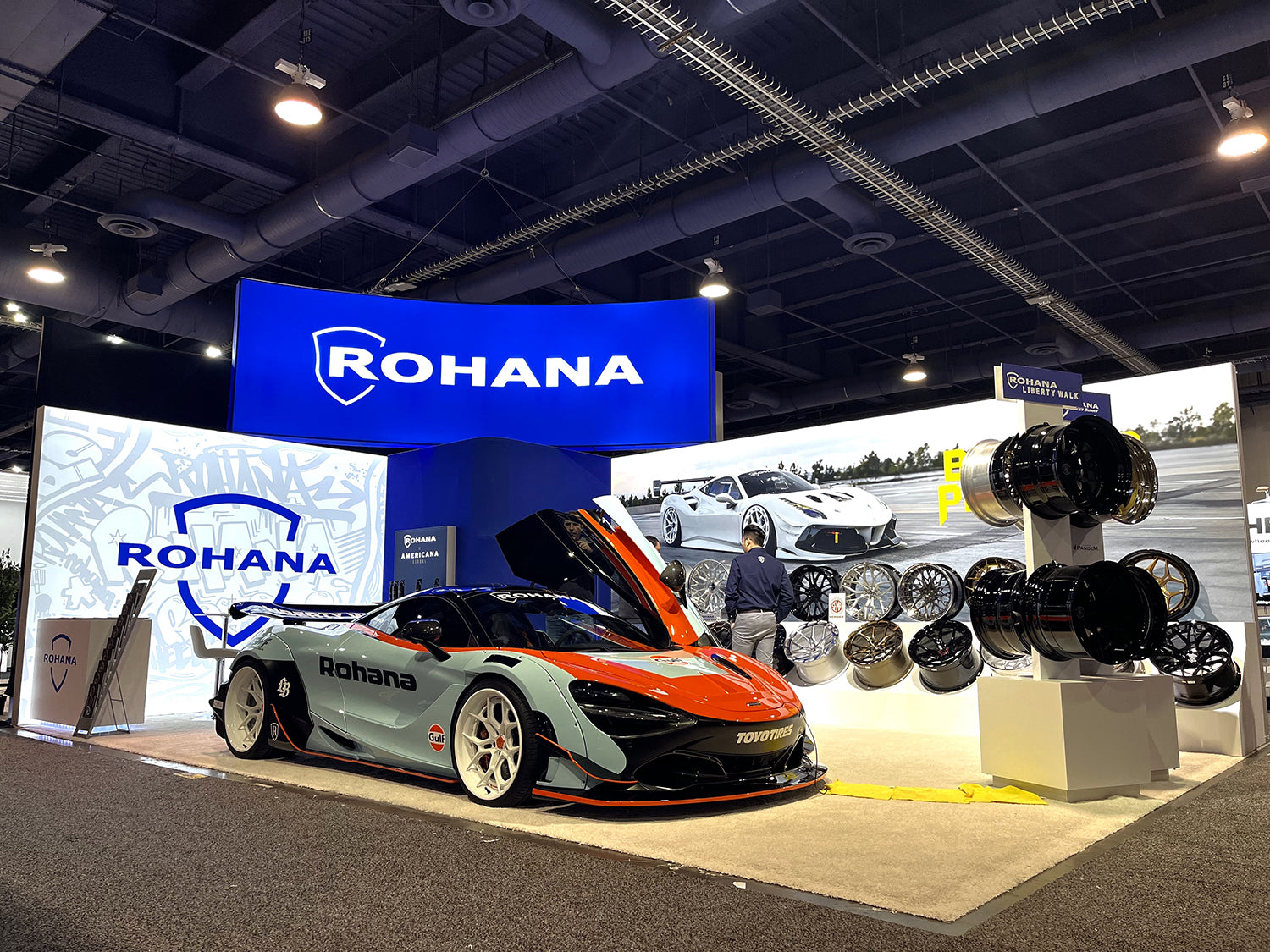 20x30 High Quality Booth from SEMA Las Vegas X Rohana Wheels