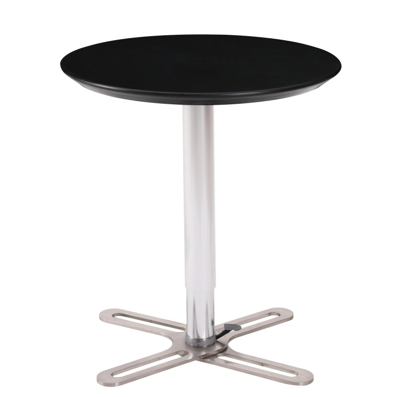 Foldable ABS Round Bar Table Portable Black Cocktail Table Exhibition Furniture for Trade Shows and Events