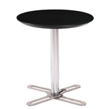 Foldable ABS Round Bar Table Portable Black Cocktail Table Exhibition Furniture for Trade Shows and Events