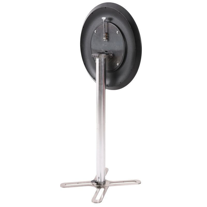 Foldable ABS Round Bar Table Portable Black Cocktail Table Exhibition Furniture for Trade Shows and Events