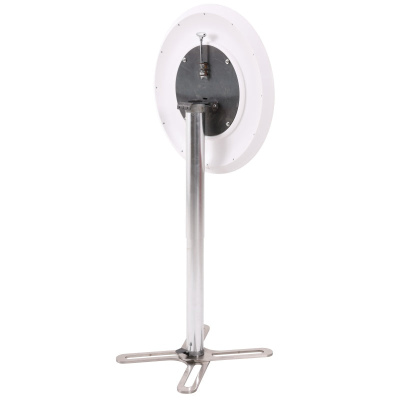 Foldable ABS Round Bar Table Portable Black Cocktail Table Exhibition Furniture for Trade Shows and Events