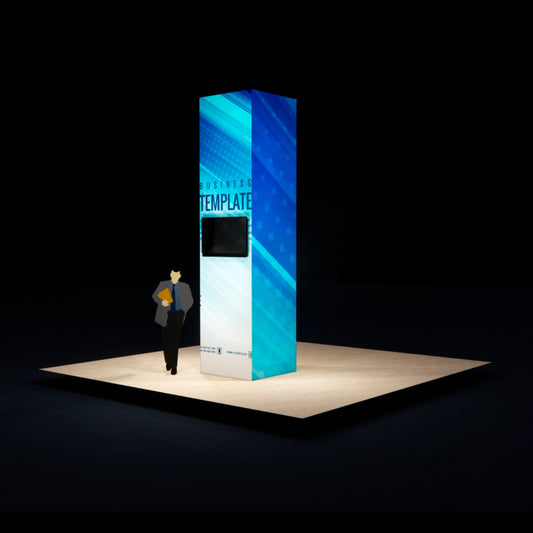 TT7 Backlit Trade Show Display Tower No-door 3.9′ W x 3.9′ D x 15.7′ H