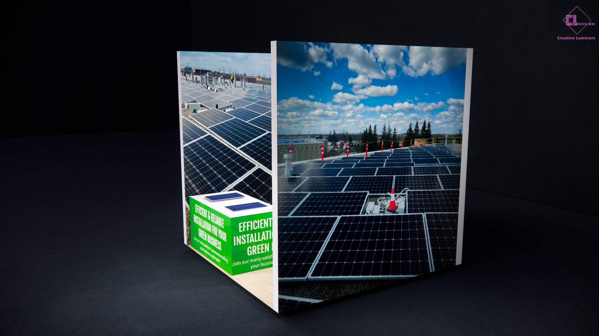 Custom 10x10ft RE+ Show Exhibition Booth For Solar Power Industry