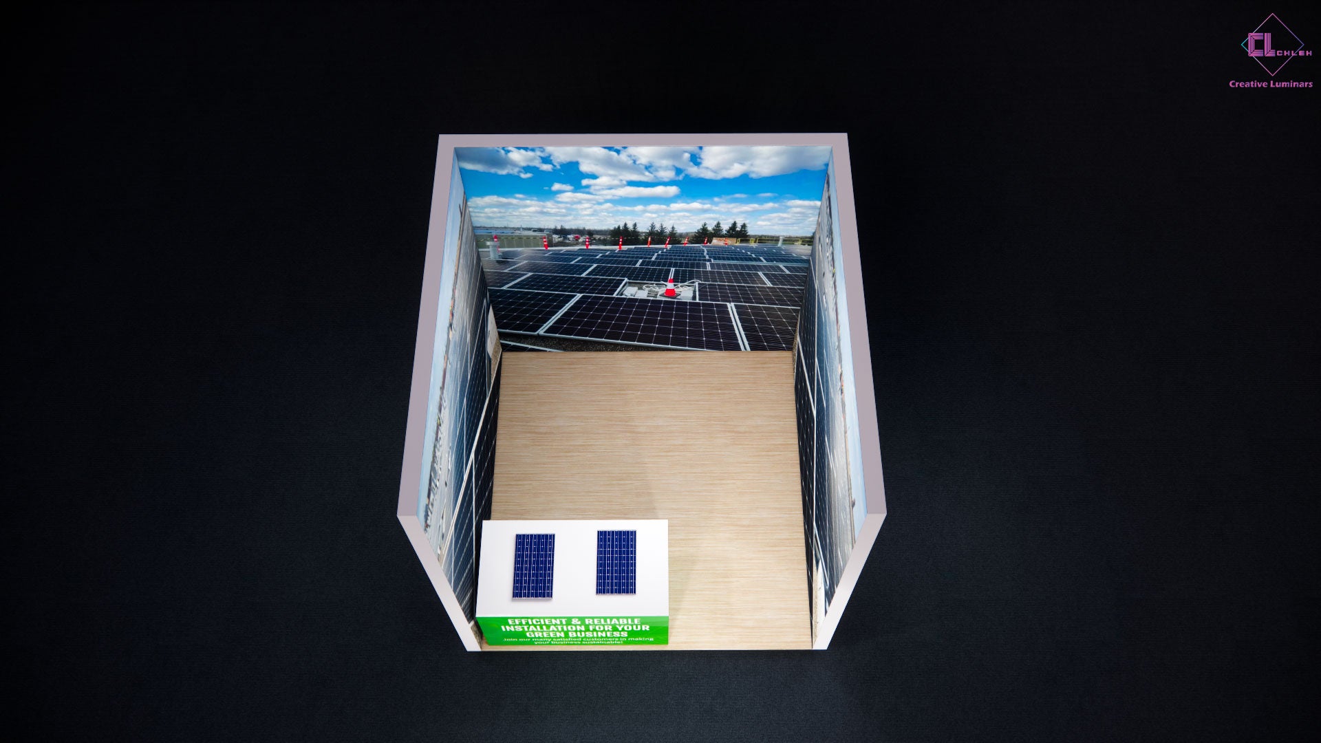 Custom 10x10ft RE+ Show Exhibition Booth For Solar Power Industry