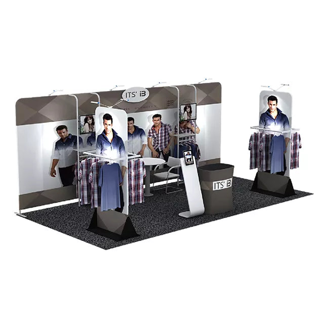 Portable Pilliowcase Stretch Fabric Trade Show Exhibit Displays 10x20