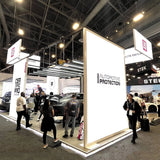 L-Shaped Double-Sided Backlit Expo Hanging Sign Display for SEMA Show