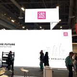 L-Shaped Double-Sided Backlit Expo Hanging Sign Display for SEMA Show
