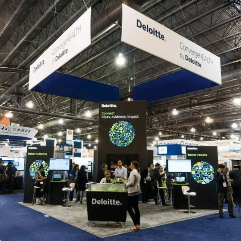 Beautiful Lightboxes Appearing on CES Trade Show Booth Display Using Space Imagination And Demonstrations