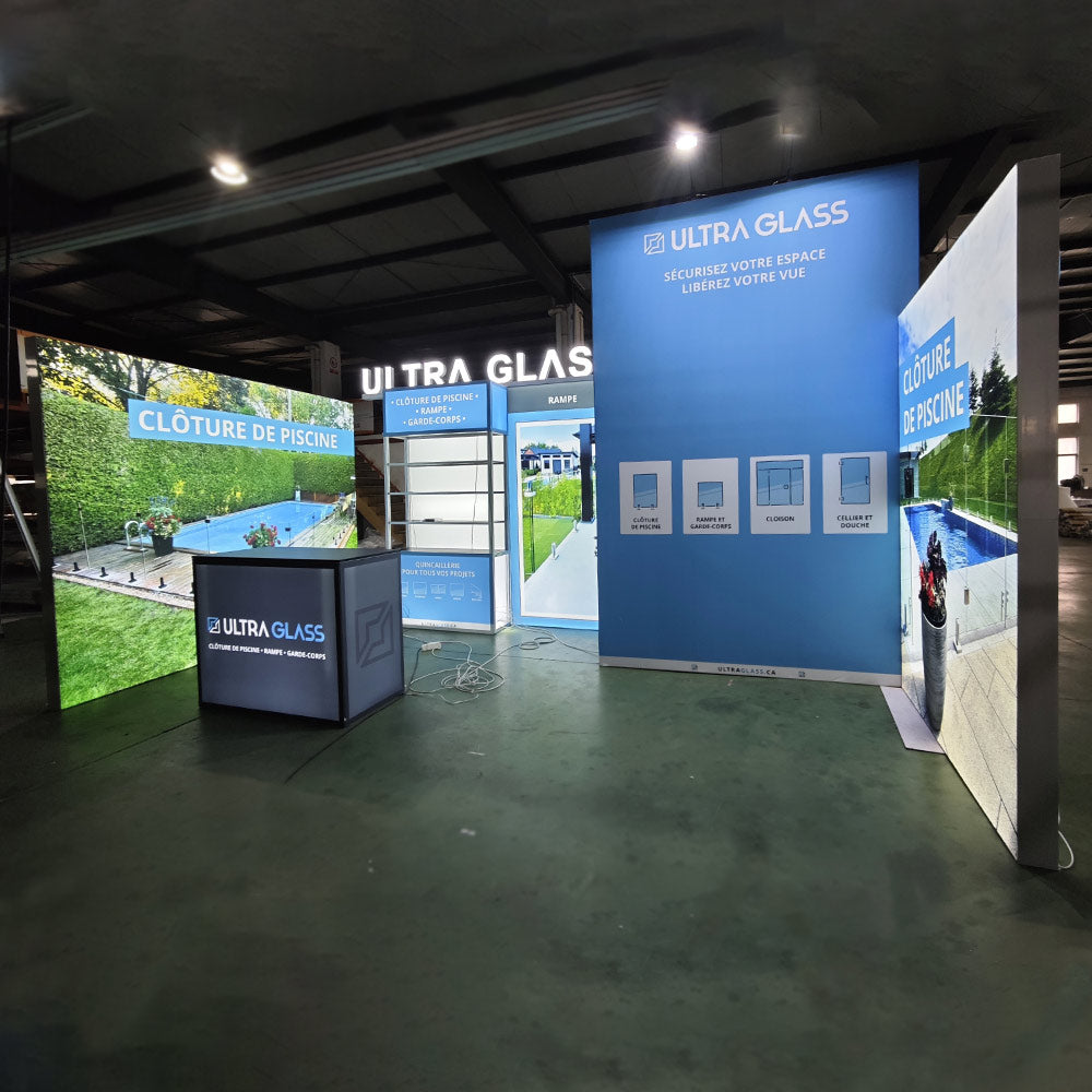 10x20ft Trade Show Exhibit Booths with Storage and Showcase