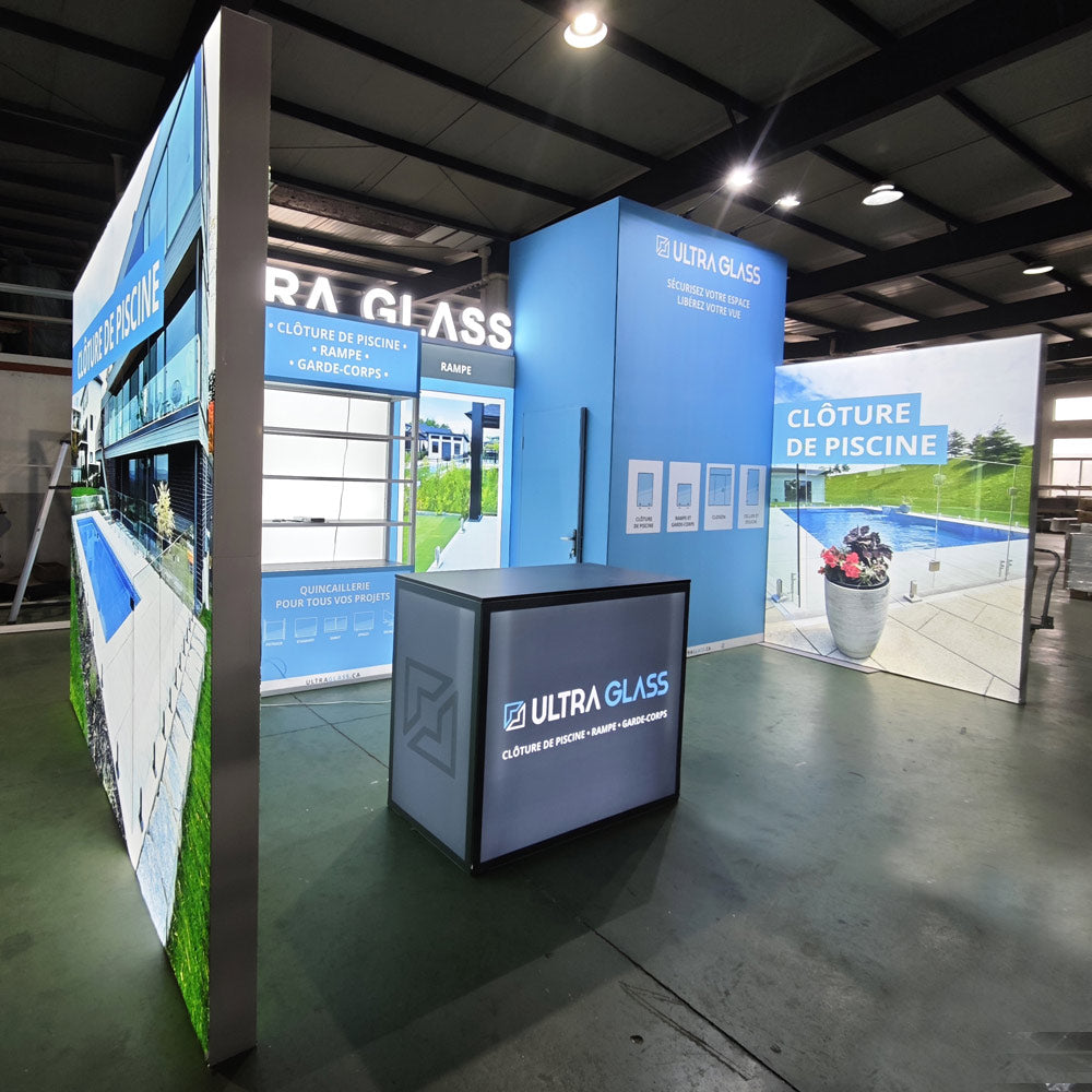 10x20ft Trade Show Exhibit Booths with Storage and Showcase