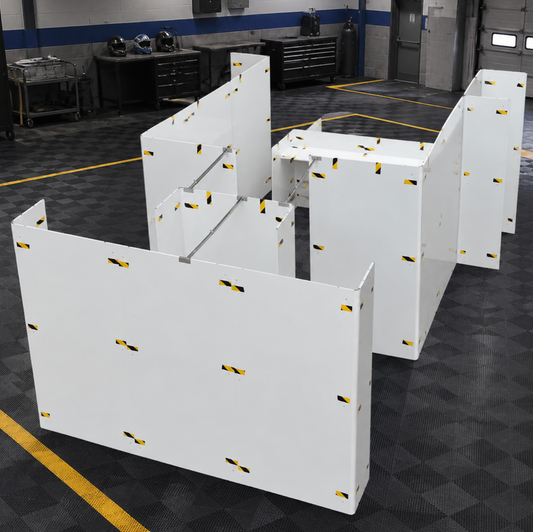 F1 Racing Custom Pit Walling System Modular Aluminum Garage Solution Setup