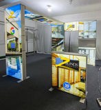 10×10 Portable Backlit Booth with Arch, Shelves & Hooks