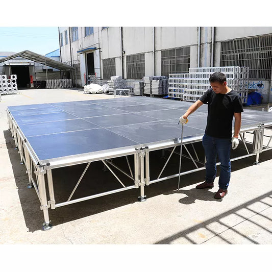 Anti-slip Plywood Aluminum Modular Truss Stage For Concert