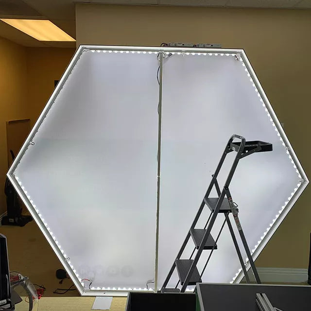 20'x20' Backlit Trade Show Booth SEG Fabric Display Design